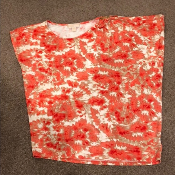 New Michael Kors asymmetric gather-shoulder tunic - Picture 5 of 8